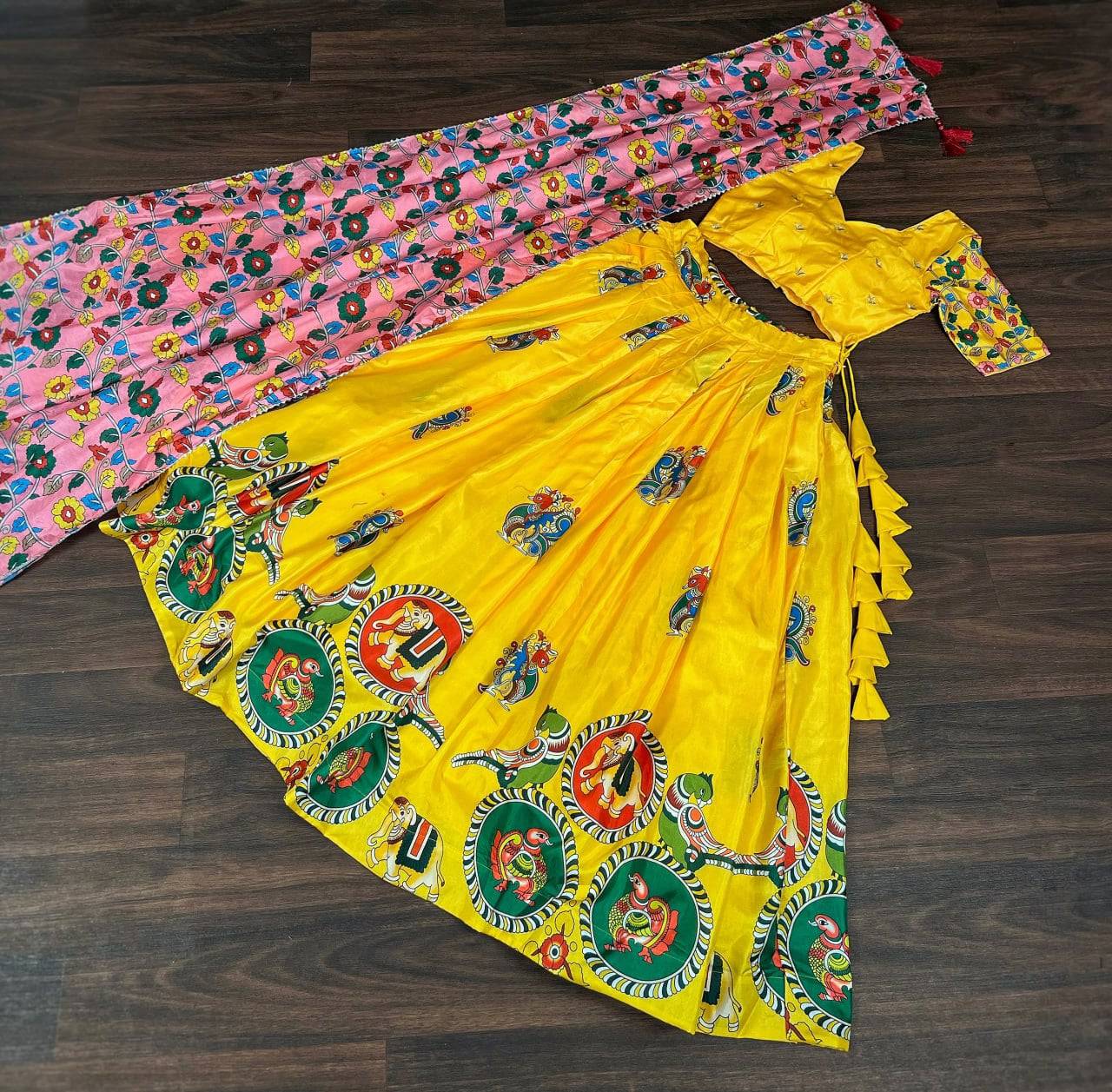 Charming Dola Silk Printed Lehenga Choli Set - Ethnicwish