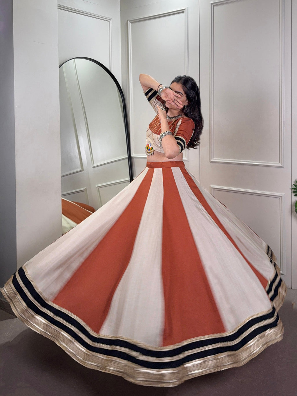 Exquisite Chinon Sequins Lace Worked Lehenga Choli Set - ETHNICDEAL