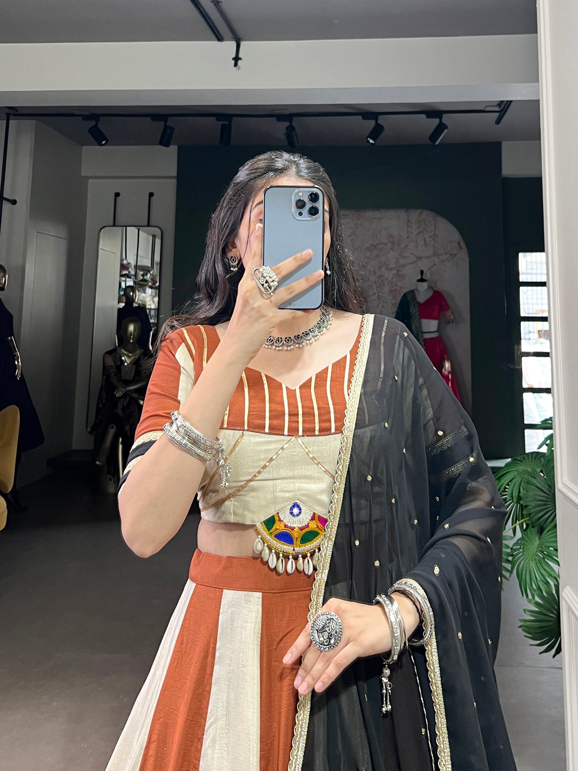 Exquisite Chinon Sequins Lace Worked Lehenga Choli Set - ETHNICDEAL