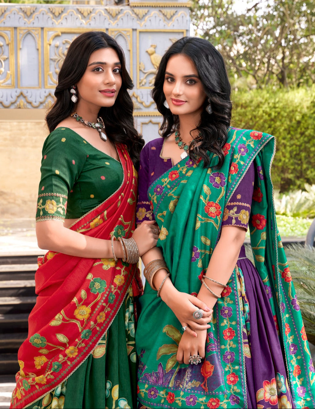 Magnificent Tussar Silk Printed Foil Worked Lehenga Choli - ETHNICDEAL