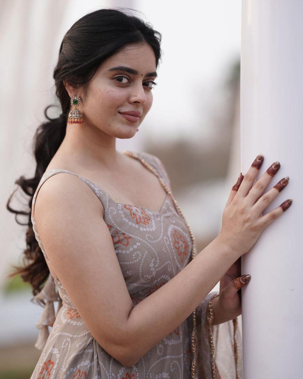 Alluring Faux Georgette Silk Digital Printed Anarkali Pant Suit - Ethnicwish