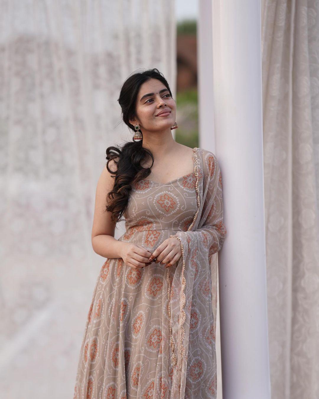 Alluring Faux Georgette Silk Digital Printed Anarkali Pant Suit - Ethnicwish