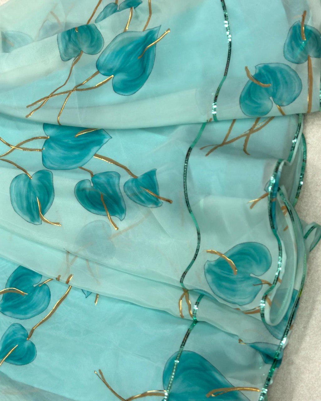 Hypnotic Organza Silk Floral Printed Stitched Lehenga Choli Set - Ethnicwish