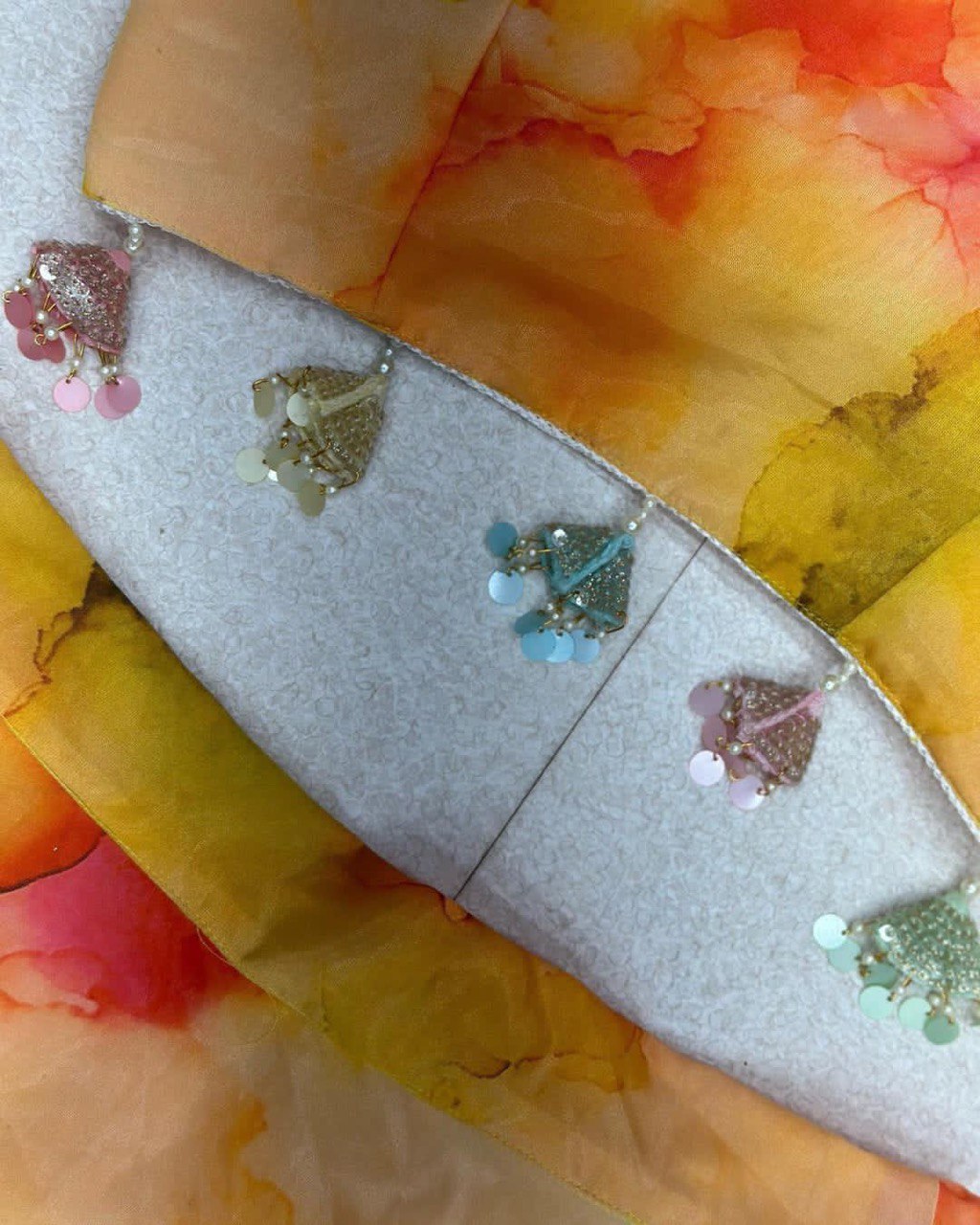 Winsome Yellow Organza Silk Floral Printed Stitched Lehenga Choli Set - Ethnicwish