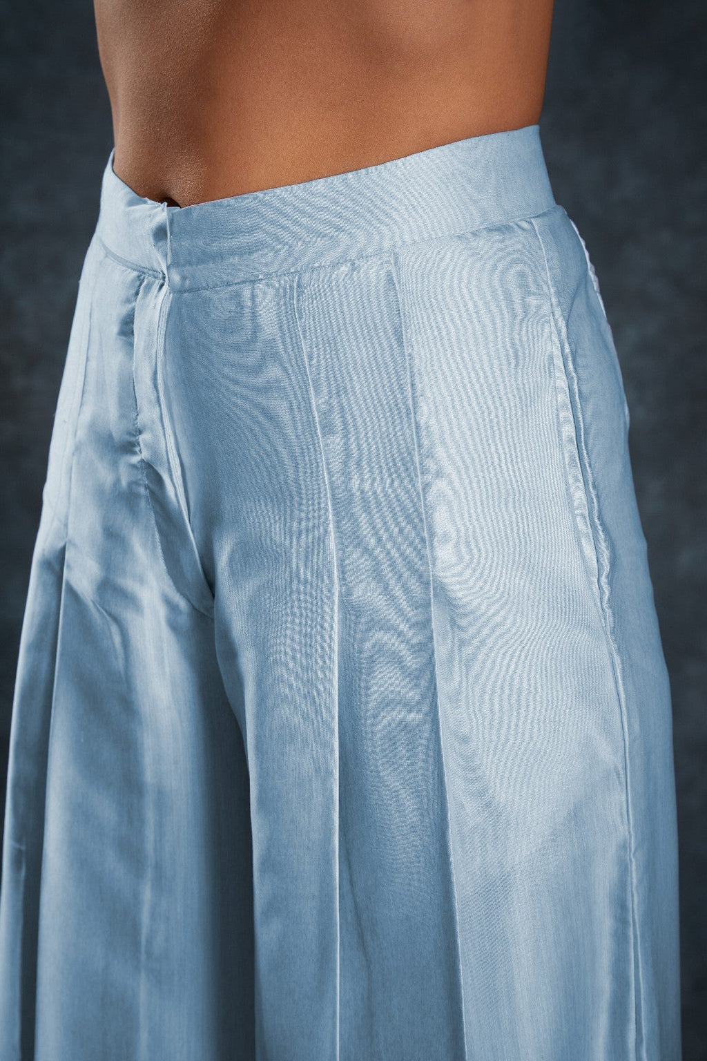 Sky Blue Satin Co-Ord Set – Luxe Comfort Meets Everyday Chic - ETHNICDEAL