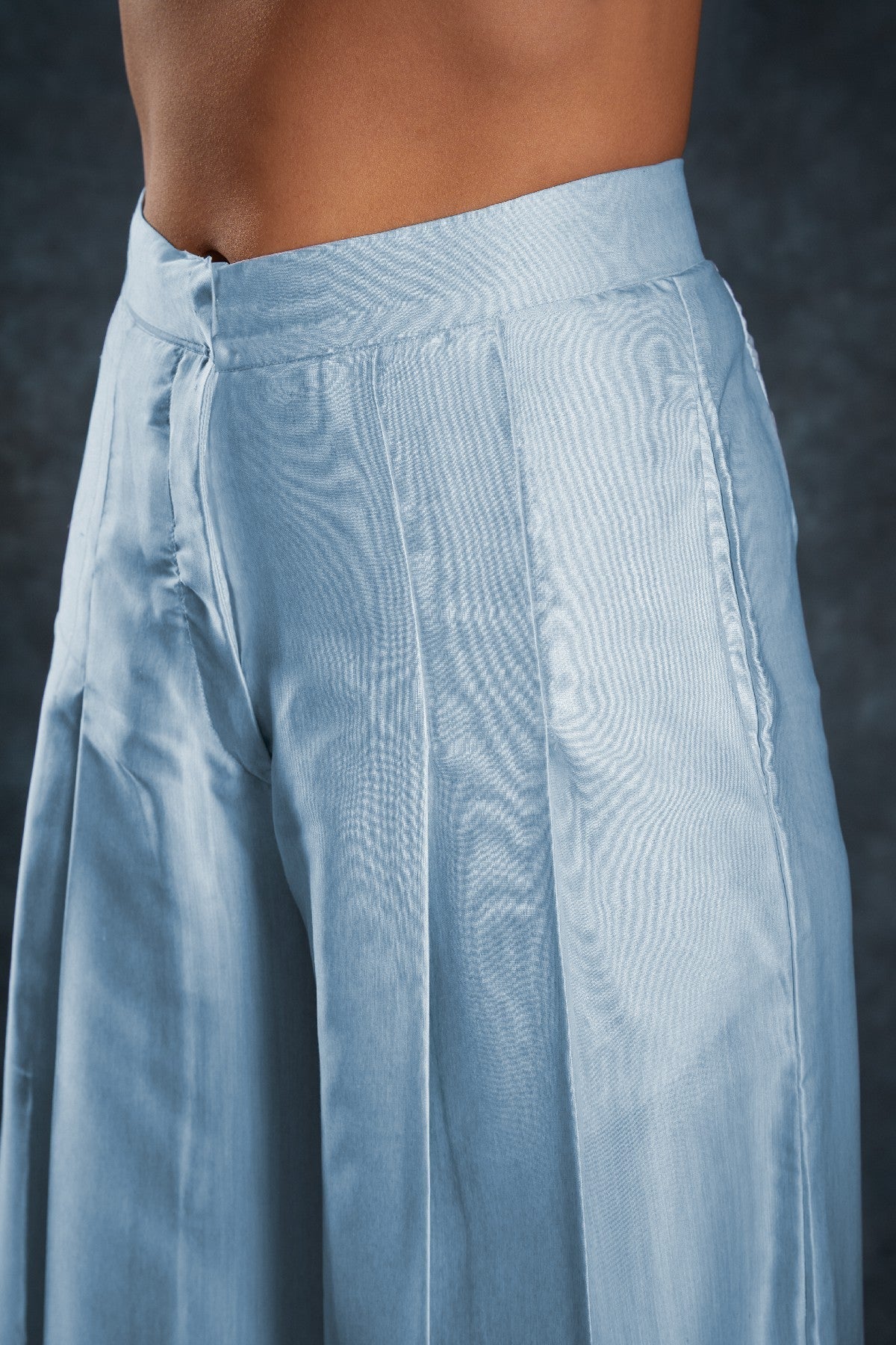 Sky Blue Satin Co-Ord Set – Luxe Comfort Meets Everyday Chic - ETHNICDEAL