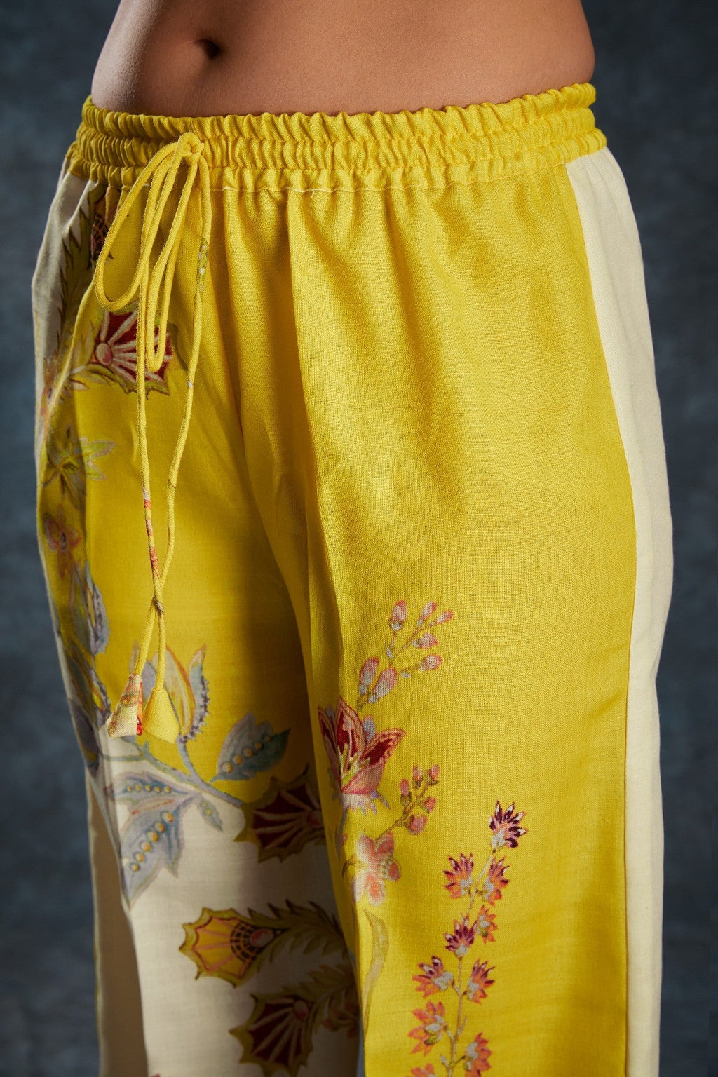 Yellow Printed Linen Co-Ord Set – Chic & Comfortable Everyday Style - ETHNICDEAL