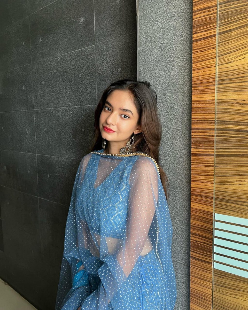 Blue Georgette Lehenga With Resham & Sequin Embroidery - ETHNICDEAL