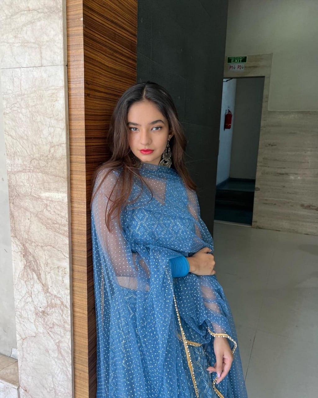 Blue Georgette Lehenga With Resham & Sequin Embroidery - ETHNICDEAL